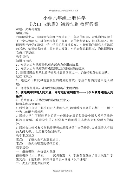 综合课渗透法制教育教案2013