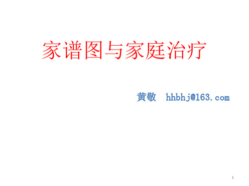 家谱图与家庭治疗PPT课件