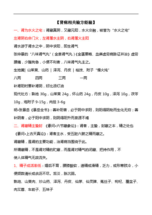 陈明主讲肾病相关验方经验