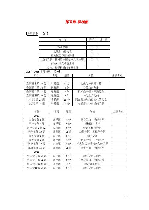 高考物理总复习第五章第1节功和功率教学案新人教版
