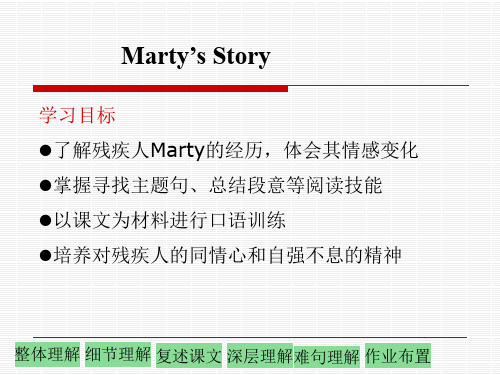【课件】人教课标版 Book 7  Unit 1 Living Well  Reading   Marty’s Story 课件
