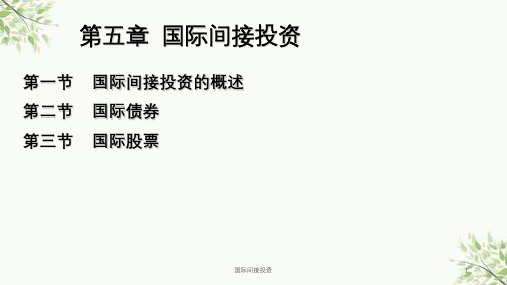 国际间接投资课件