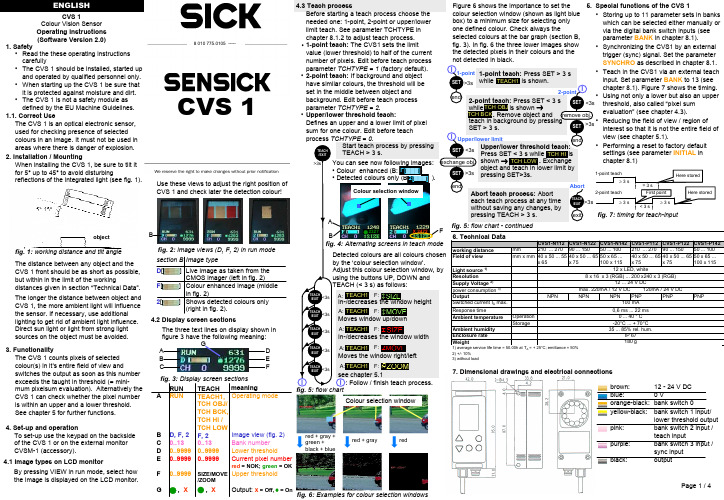 SICK传感器使用说明 Manuale CVS1