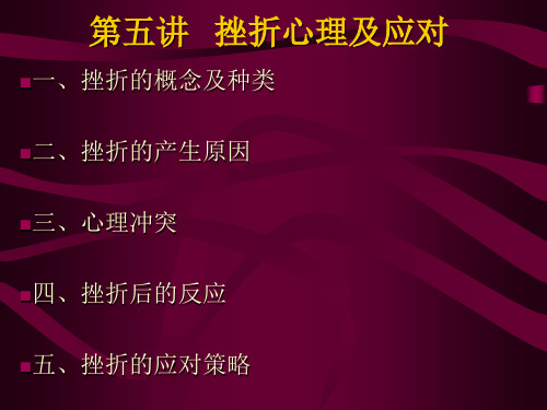 第五讲 挫折