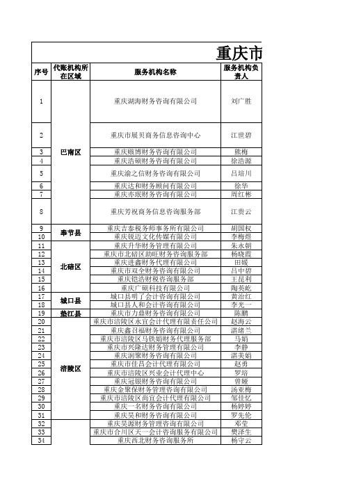 重庆微型企业代帐公司