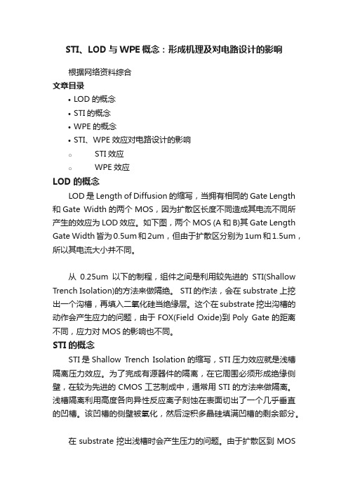 STI、LOD与WPE概念：形成机理及对电路设计的影响