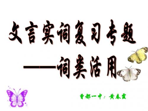 文言实词活用