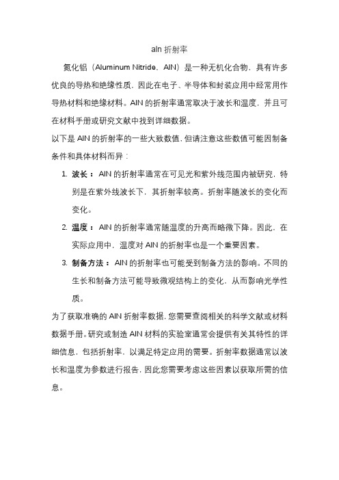 aln折射率