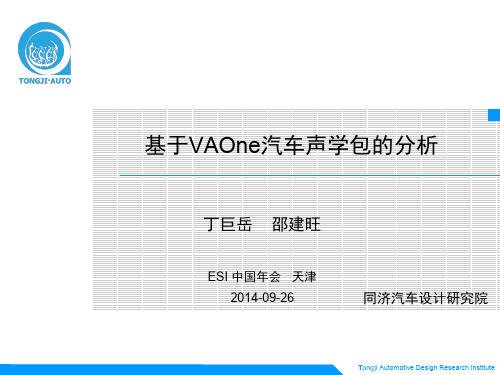 基于VAOne汽车声学包的分析资料
