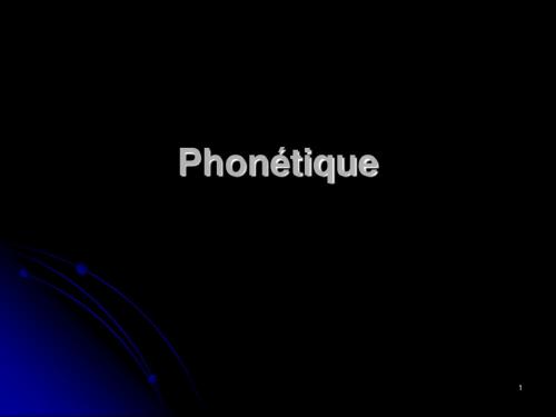 Phonétique
