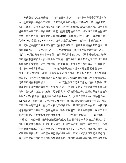 养猪场沼气池怎样修建.