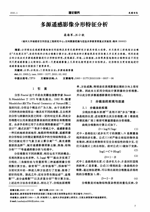 多源遥感影像分形特征分析