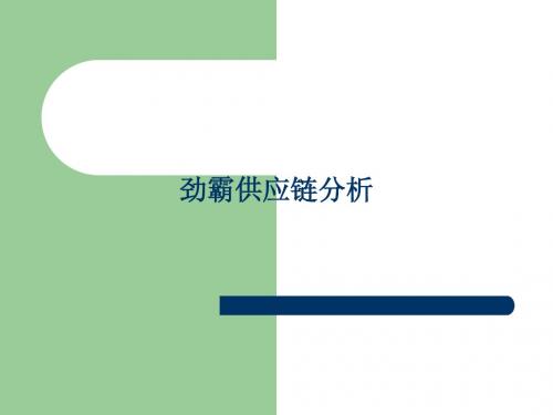 劲霸供应链分析