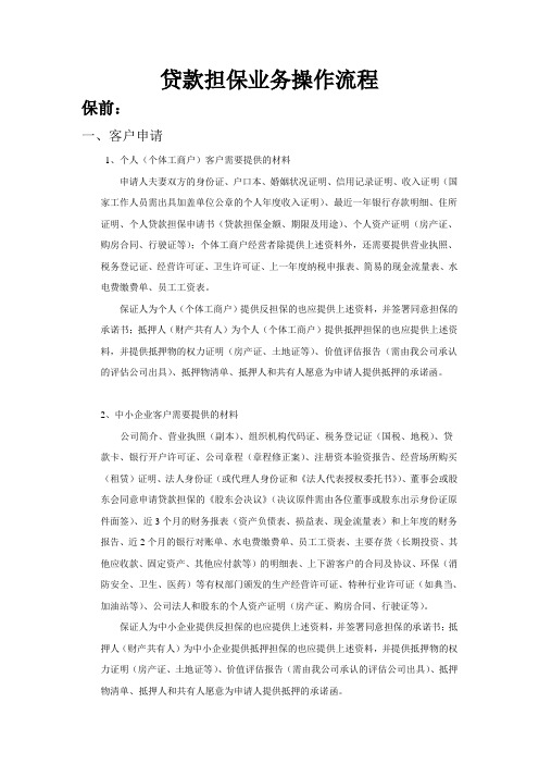 贷款担保业务流程1