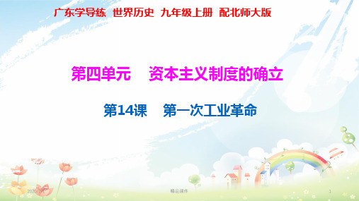 九年级历史上册 第四单元 资本主义制度的确立 第14课 第一次工业革命课件 北师大版