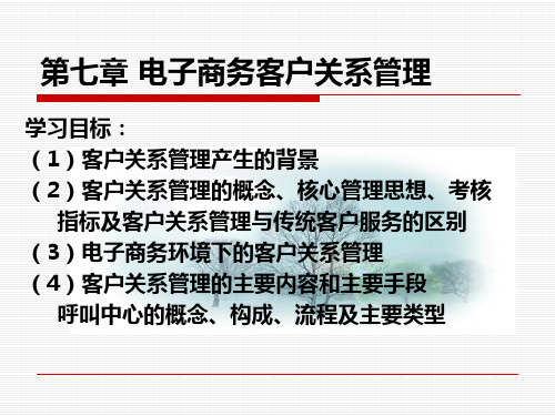 第七章 电子商务客户关系管理(定稿)