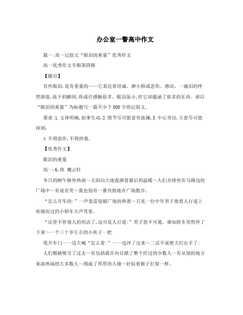 办公室一瞥高中作文