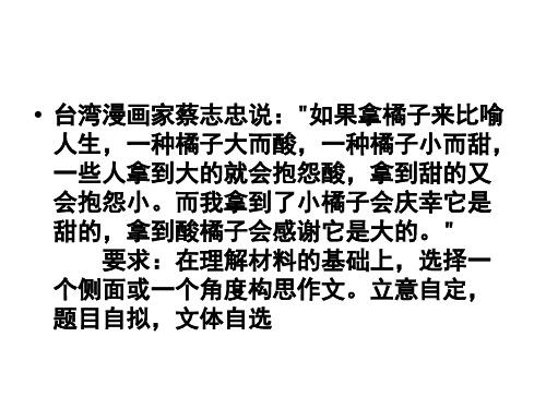 蔡志忠漫画作文