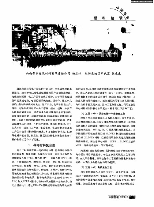 防静电软塑包装复合材料