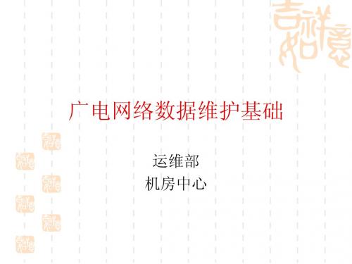 广电网络数据维护