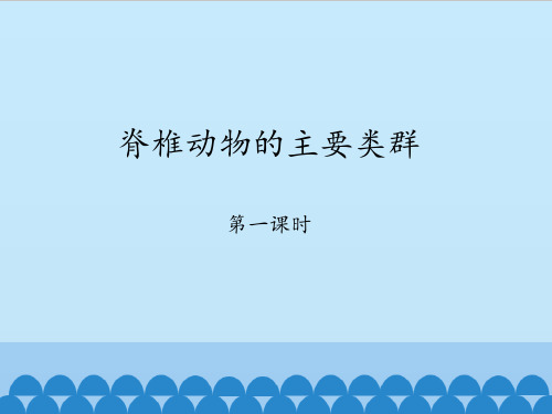济南出版社初中初一七年级上册生物：脊椎动物的主要类群-第一课时_课件1
