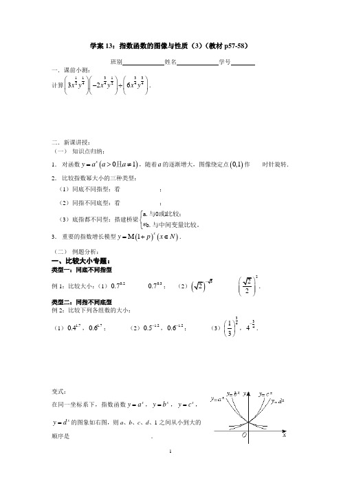 (13)指数函数的图像与性质(3)