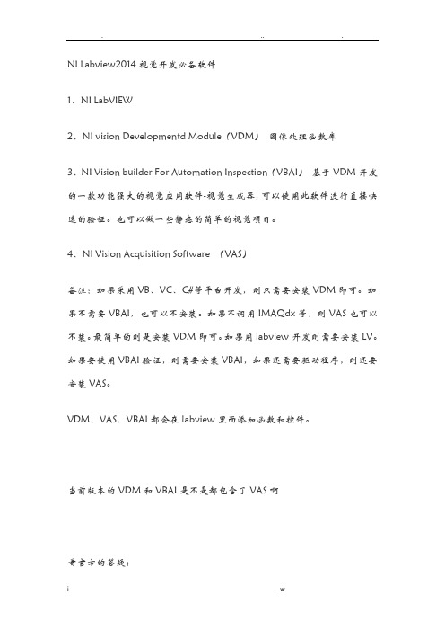 机器视觉需要软件和驱动