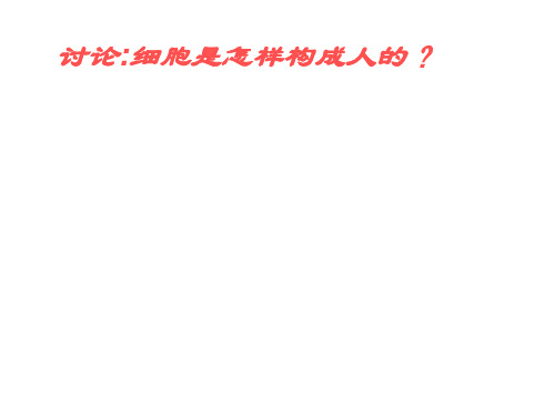 细胞怎样构成生物体(PPT)5-1