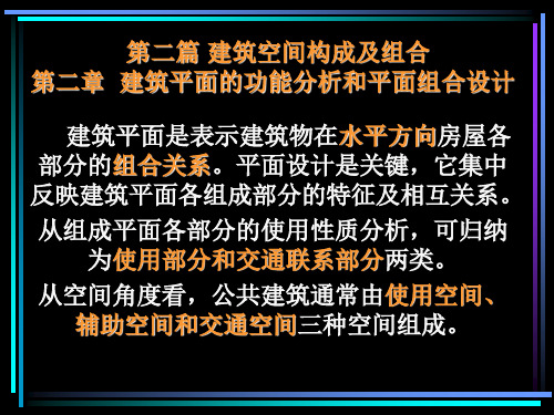 房屋建筑学：第二篇  建筑空间构成及组合