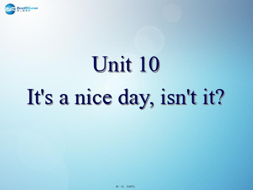 八年级英语下册 Unit 10 It’s a nice day, isn’t it period 1