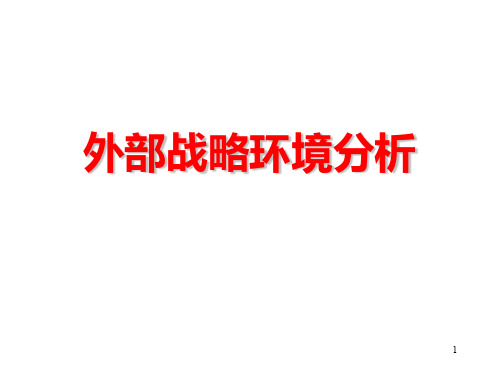 企业外部战略环境分析PPT课件