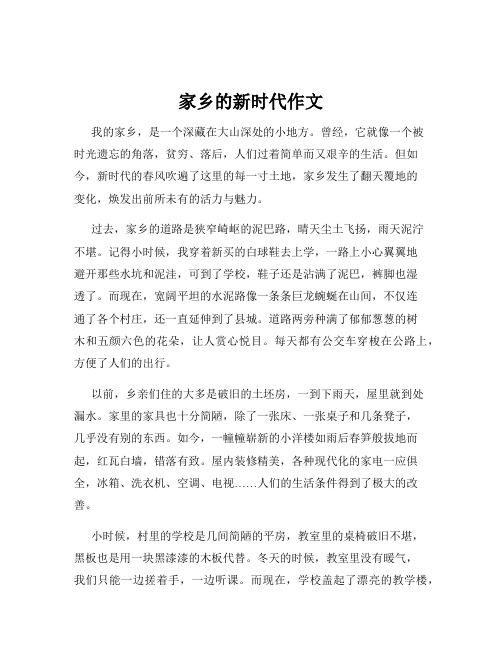 家乡的新时代作文