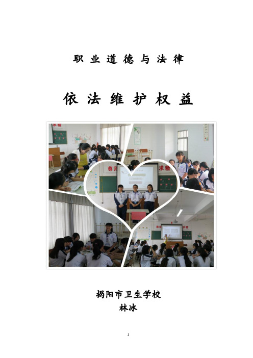 广东省创新杯说课大赛德育类一等奖作品：依法维护权益 教学设计方案