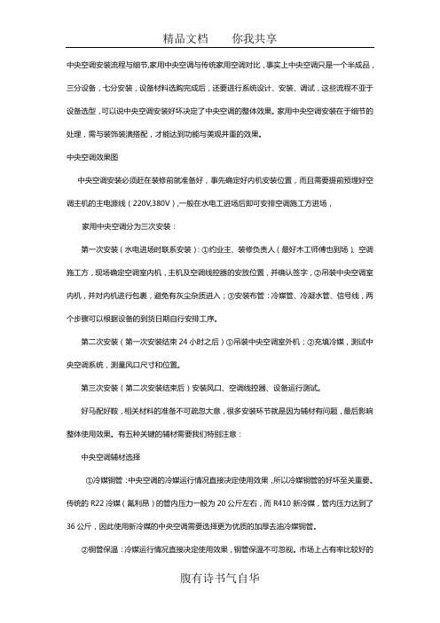 中央空调安装流程与细节