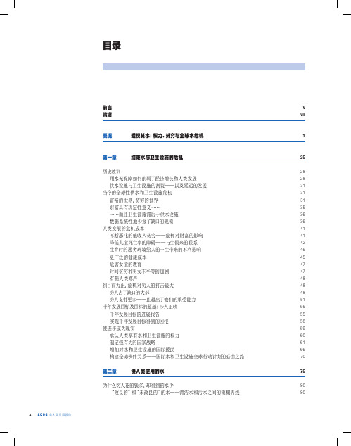 2006年人类发展报告(中文精简版)