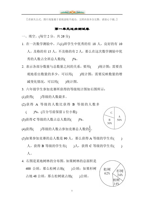 苏教版六年级数学下册全册单元过关测试题及答案