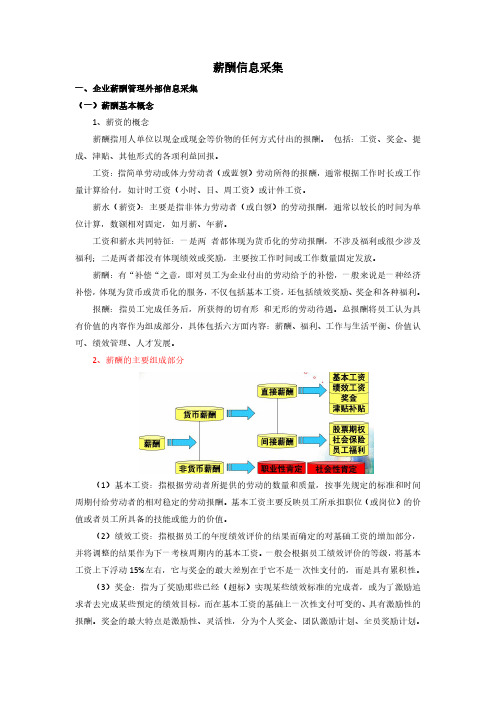 人力资源管理师：薪酬信息采集必背知识