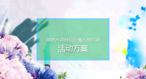 房地产项目5.20情人节专场活动方案PPT模板
