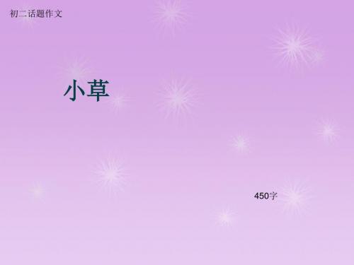 初二话题作文《小草》450字(总8页PPT)