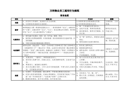 万科物业员工通言语规范