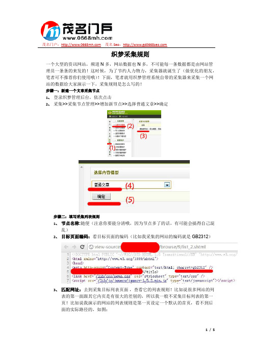 织梦采集规则