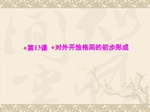 高一历史课件2第13课  对外开放格局的初步形成(人教版必修2)
