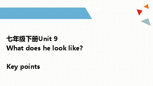 人教版七年级英语下册Unit 9 What does he look like？课件(共23张)