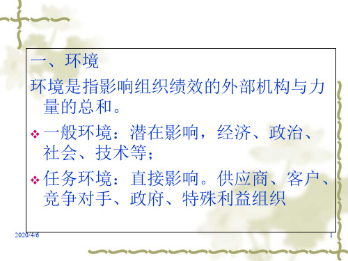 组织的环境和组织文化教材