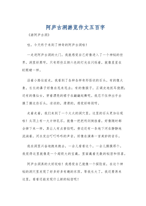 阿庐古洞游览作文五百字