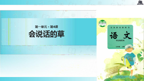 2021小学语文新冀教版三年级上册《会说话的草》教学课件
