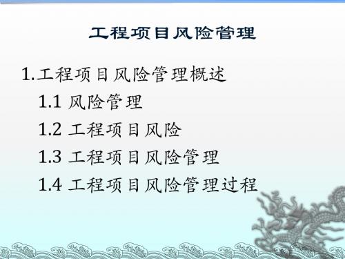 工程项目营销阶段风险管理ppt课件
