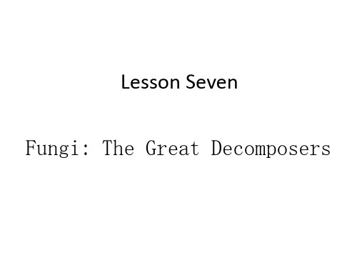lesson seven fungi the great decomposers1