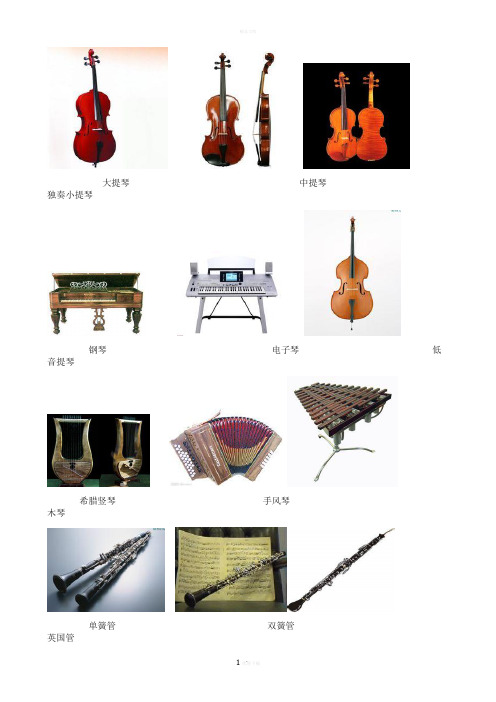 常见乐器名称+乐器图片