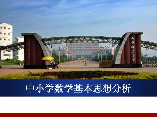 新课程标准数学教材培训专家讲座精品资料 中小学数学基本思想分析